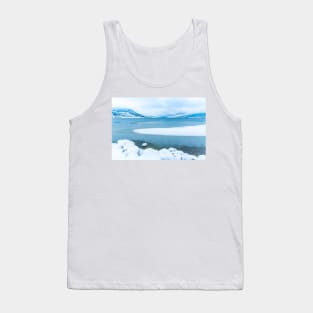 Ice and Snow on Okanagan Lake and Mountains Tank Top